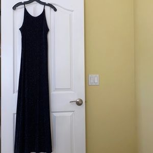 Sparkly navy evening dress